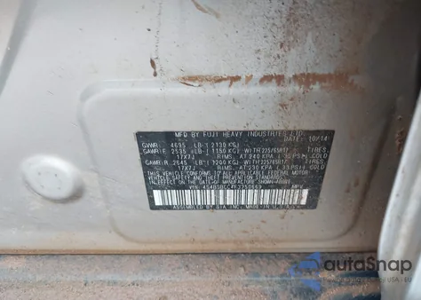 2015 Subaru Outback 2.5I Premium from USA, damaged, VIN 4S4BSBCC4F3250669